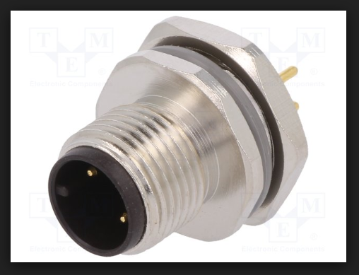 T4142012031-000       Conector macho, chasis, M12, 3 pines, A-DeviceNet/CANopen